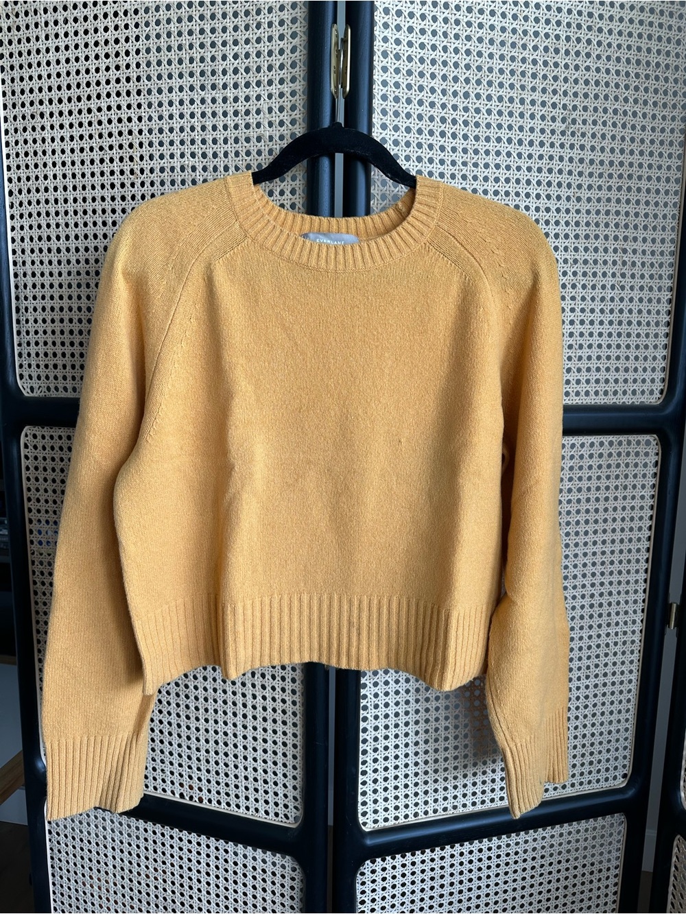 Everlane The Cashmere Boxy Crew – Kumquat – Size Small
